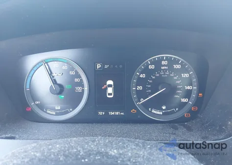 2016 Hyundai Sonata Hybrid Se z USA, uszkodzony, nr VIN KMHE24L1XGA027007